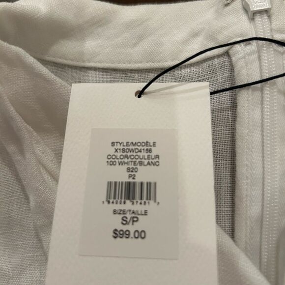 En THREAD White Cowl Neck Linen Blend Midi Dress Size Small NEW 99.00 - Picture 10 of 11